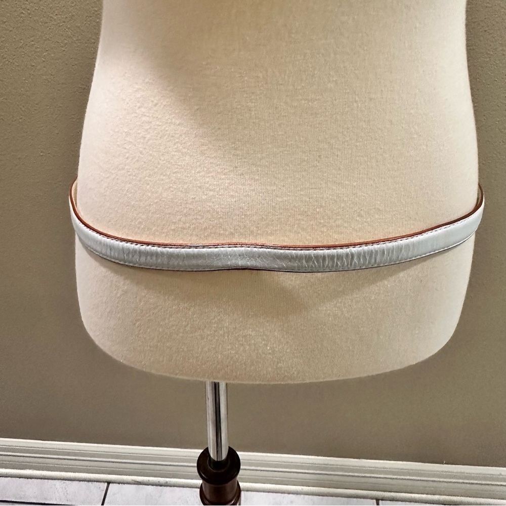 TreVero White and Tan Genuine Leather Belt TreVero Vintage Vintage - Picture 11 of 15